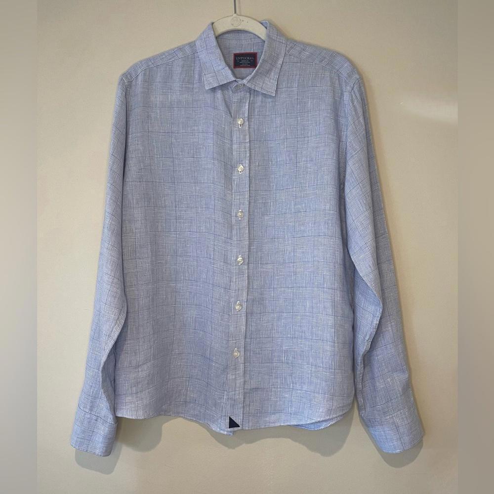 UNTUCKit- Wrinkle Resistant Linen Button-Down Shirt- Men's Medium